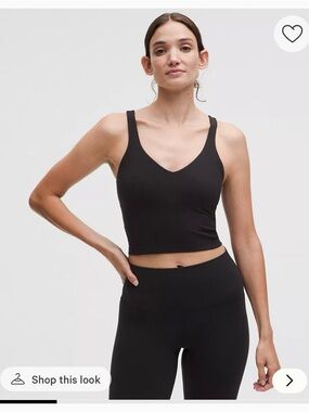 lululemon athletica Black V‑Neck Waidt Length Tank